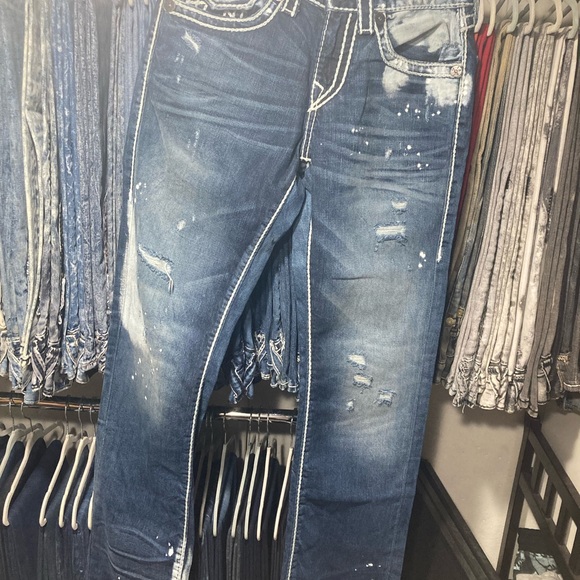 SOLD! Rare True Religion Ricky Ropestitch size 28x34 inseam unaltered - Picture 3 of 4